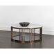 Naxos 38 X 16.25 inch White / Rustic Bronze Coffee Table